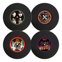 KISS SET OF 4 VINYL COASTERS