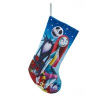 Nightmare Before Christmas Jack and Sally 19-Inch Printed Christmas Stocking