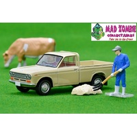 Tomica Limited Vintage Neo - LV-195d Datsun 1300 Truck Llight Brown) with Figure