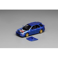 Motorhelix 1/64 - lmpreza Wagon WRX STi Version VI Open-Hood, Visible Engine Rally Blue - (PRE-ORDER)