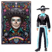 Barbie Signature Día De Muertos 2024 Collectible Ken Doll in Black Suit With Hat