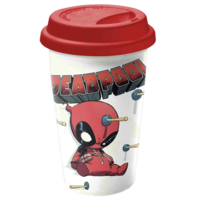 Marvel Deadpool toy travel mug