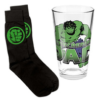 THE INCREDIBLE HULK: GLASS & SOCKS GIFT PACK