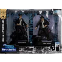 The Blues Brothers - Jake & Elwood Blues Movie Maniacs Gold Label 6" Scale Posed PVC Figure 2-Pack