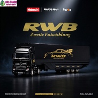 Modern Art 1/64 Scale - Mercedes Wingspan Dropside Semi-trailer Transporter RWB  - (PRE-ORDER)
