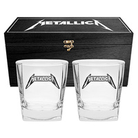 METALLICA SET OF 2 GLASSES IN WOODEN BOX
