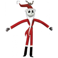 A Nightmare Before Christmas Jack Skellington PVC Bendable Keyring  (Santa Version)