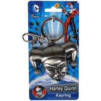 Batman Harley Quinn Head Pewter Key Chain