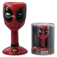 Deadpool Head Ceramic Molded Goblet