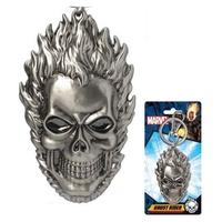 Ghost Rider Head Pewter Key Chain