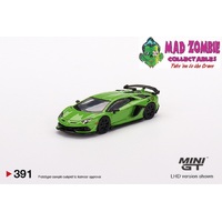 True Scale Miniatures Mini GT 1:64 - Lamborghini Aventador SVJ Verde Mantis 