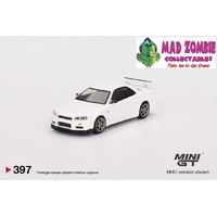 Mini GT 1:64  - Nissan Skyline GT-R (R34) V-Spec N1 White 