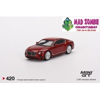 Mini GT 1:64 Scale - Bentley Continental GT Speed 2022 Candy Red