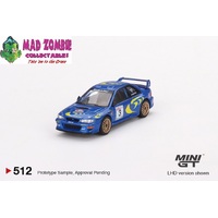 True Scale Miniatures Mini GT 1:64 - Subaru Impreza WRC97 1997 Rally Sanremo Winner #3