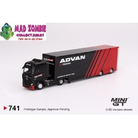 Mini GT 1/64 - Mercedes-Benz Actros  with Racing Transporter "ADVAN"