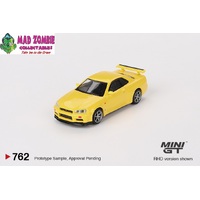 Mini GT 1/64 - Nissan Skyline GT-R (R34)  V-Spec  Lightning Yellow