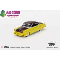 Mini GT 1/64 - Lincoln Capri Hot Rod 1954 Lime Yellow