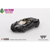 MINI GT 1/64 - Bugatti W16 Mistral Black - PRE-ORDER
