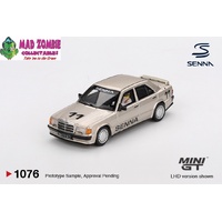 MINI GT 1/64 -Mercedes-Benz 190 E 2.3-16 #11 Ayrton Senna 1984 Nürburgring Race of Champions w/ Figure – Ayrton Senna Collection blister p - PRE-ORDER