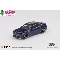 MINI GT 1/64 - BMW i7 xDrive60 Tanzanite Blue Metallic - PRE-ORDER