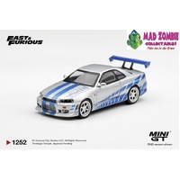 Mini GT 1/64 - Nissan Skyline GT-R  C-West "2 Fast 2 Furious"  Brian O'Conner  / Blister Packaging - (PRE-ORDER)