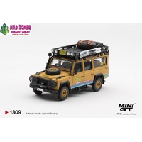 MINI GT 1/64  - Land Rover Defender 110 1998 Camel Trophy Tierra del Fuego CT.10 USA - (PRE-ORDER)