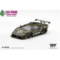 Mini GT 1/64 - Lamborghini Countach LB-WORKS Army Green - (PRE-ORDER)