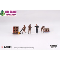 Mini GT 1/64 - Figurine UPS Driver and workers