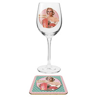 MARILYN MONROE: WINE GLASS & COASTER