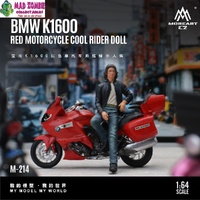 MoreArt 1/64 Scale - BMW K1600 Red Motorcycle Cool Rider Figurine (Resin Model) - (PRE-ORDER)