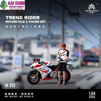 MoreArt 1/64 Scale - Trendy Rider with Ducatti Motorcycle Figure Set (Resin Model) - (PRE-ORDER)
