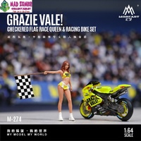 MoreArt 1/64 Scale - Checkered Flag Racing Girl Doll Set - (PRE-ORDER)