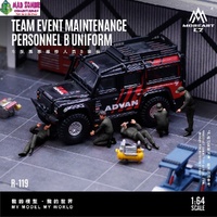 MoreArt 1/64 Scale - Racing Team Maintenance Personnel B Set (Decals Included) (Resin Figures) - (PRE-ORDER)