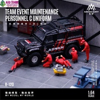 MoreArt 1/64 Scale - Racing Team Maintenance Personnel C Set (Decals Included) (Resin Figures) - (PRE-ORDER)