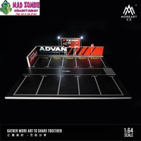 MoreArt - 1/64 Scale Garage Theme with LED Light - Advan Parking Lot Diorama
