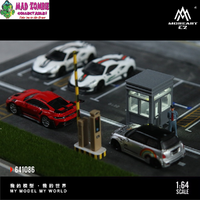 MoreArt 1/64 Scale - Retro Motorcycle Girl with Ponytails Figurine Set Resin Model - (PRE-ORDER)