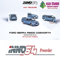 Inno 64 1:64 Scale - Ford Sierra RS500 Cosworth - Moonstone Blue With Extra Wheels