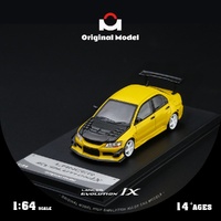 Original Model 1/64 Scale - Mitsubishi EVO 9th Generation - Yellow (With Opening Bonnet) - (Pre-Order)
