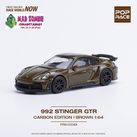 Pop Race 1/64 Scale - 992 Stinger GTR Carbon Edition Brown