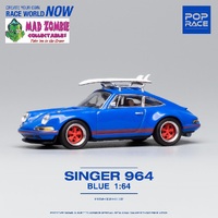 Pop Race 1/64 Scale - Singer 964 Blue with Wakeboard 