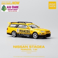 Pop Race 1/64 Scale - Nissan Stagea Pennzoil Yellow