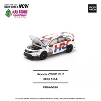 Pop Race 1/64 Scale - HONDA CIVIC TYPE-R (FL5) TCR - HRC - PRE-ORDER