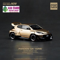 Pop Race 1/64 Scale -Pandem GR Yaris Satin Gold