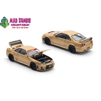Pop Race 1/64 Scale - TOP SECRET GT-R R33 GOLD (PRE-ORDER)
