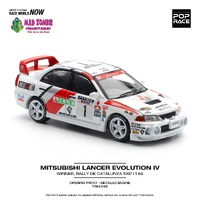 Pop Race 1/64 Scale - MITSUBISHI LANCER EVO IV - WINNER, RALLY DE CATALUNYA 1997