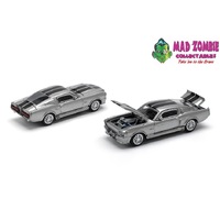 Pop Race 1/64 Scale - 1967 SHELBY MUSTANG GT500 GREY/BLACK