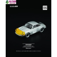 Pop Race 1/64 - SINGER 911 SCCS HOMAGE YELLOW/SILVER - PRE-ORDER