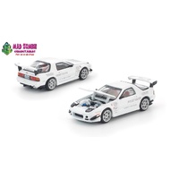 Pop Race 1/64 Scale - MAZDA RX7 FC3S RE-AMEMIYA WHITE - PRE-ORDER