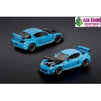 Pop Race 1/64 Scale - MAZDA RX-8 RE-AMEMIYA - LIGHT BLUE (NEW TOOLING) - PRE-ORDER