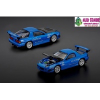 Pop Race 1/64 Scale - MAZDA RX7 (FC3S) RE-AMEMIYA - RE-AMEMIYA BLUE (NEW TOOLING) - PRE-ORDER